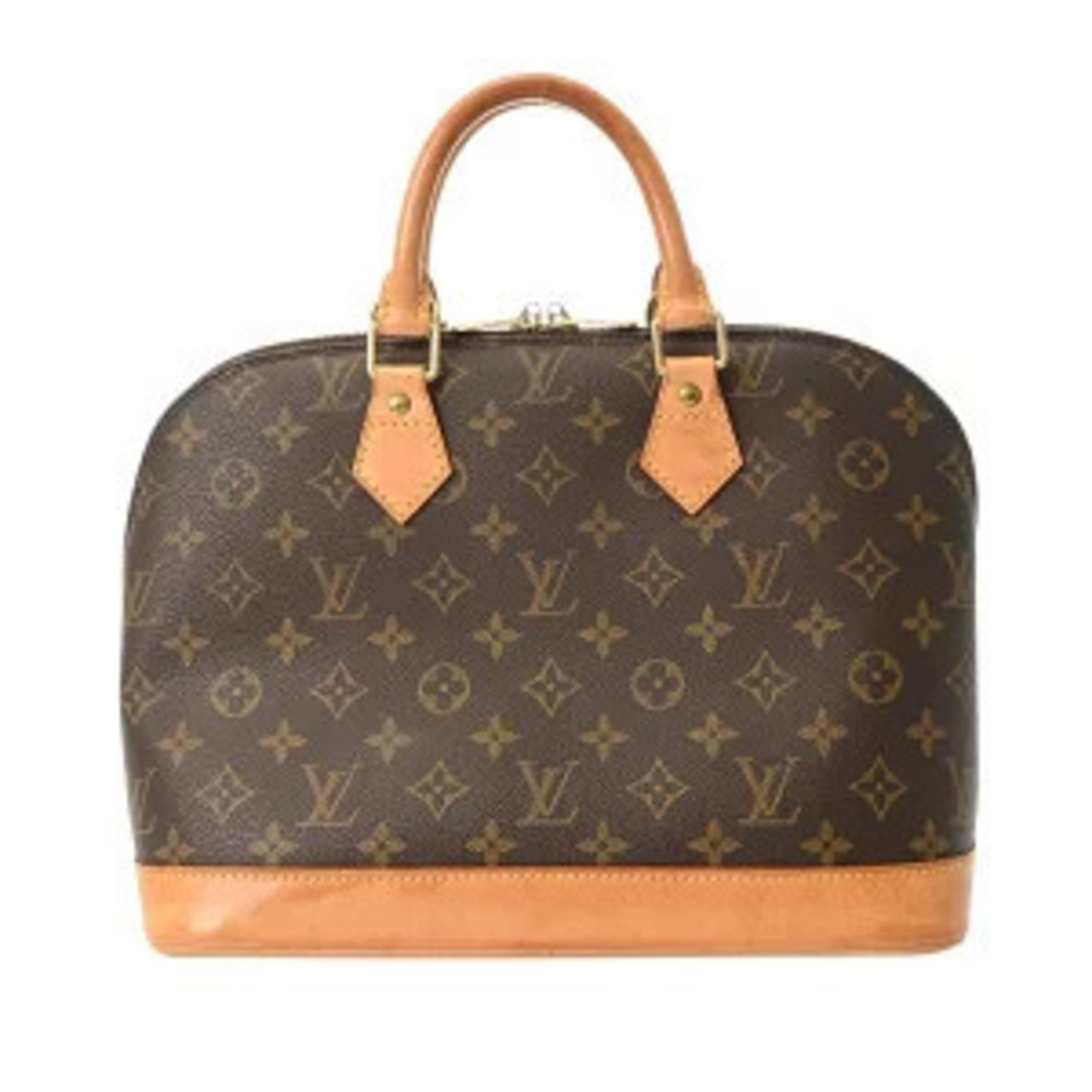 Louis Vuitton Monogram Alma Canvas Top Handle Bag Brown